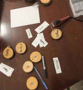 Wood Burned Name Cards